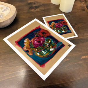 Blue Flowers Print